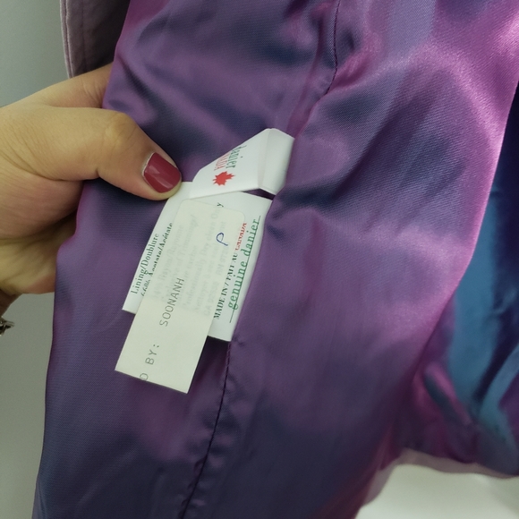 DANIER Purple Leather Jacket - Picture 8 of 8